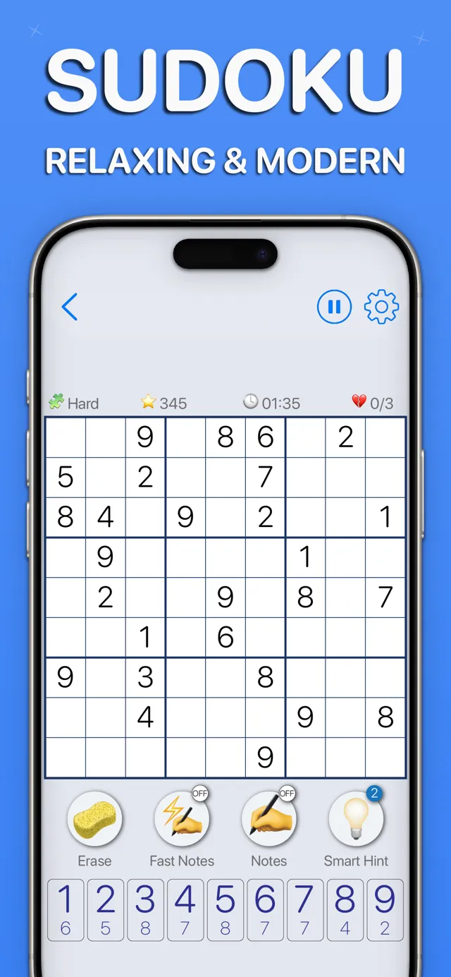 Sudoku gameplay screenshot
